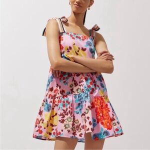 NWOT iconic Peter Som Anthropologie size L floral minidress